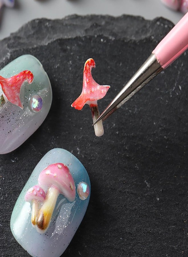 KTAABTR 50Pcs Colorful Mushroom Nail Charms Cute 3D Mushroom Resin Flatback Nail Art Charms and Gems for Women DIY Nail Decoration Accessories Supply - Image 3
