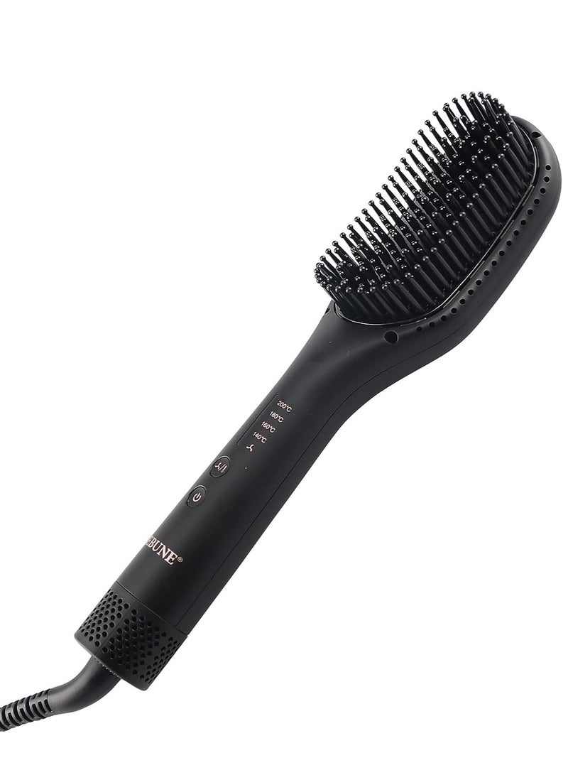 REBENUO REBUNE AB002 Hot Air Styler Hair Straightener  Straightening Brush For Smooth Frizz-Free Hair (Black) - Image 4