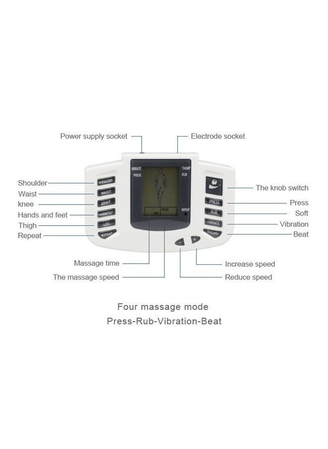 Generic Electrical Full-Function Whole Body Acupuncture Pulse Massage Treatment Instrument, Cervical Massager, Digital Meridian Pulse Mini Massager ( European Plug, 8 Pair Patches）  - Image 2