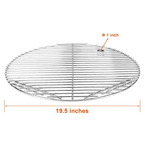 Grisun 19.5" Round Grill Grate for Akorn Kamado Ceramic Grill, Pit Boss K24, Louisiana Grills K24, Char-Griller 16620, 304 Stainless Steel Solid Rod Grill Grids Cooking Grates - Image 4