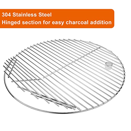 Grisun 19.5" Round Grill Grate for Akorn Kamado Ceramic Grill, Pit Boss K24, Louisiana Grills K24, Char-Griller 16620, 304 Stainless Steel Solid Rod Grill Grids Cooking Grates - Image 5