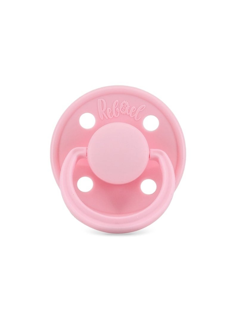 Rebael Mono Natural Rubber Round Pacifier Size 2 - Baby 6M+ (1-pack) - Sweet Pink - Image 3