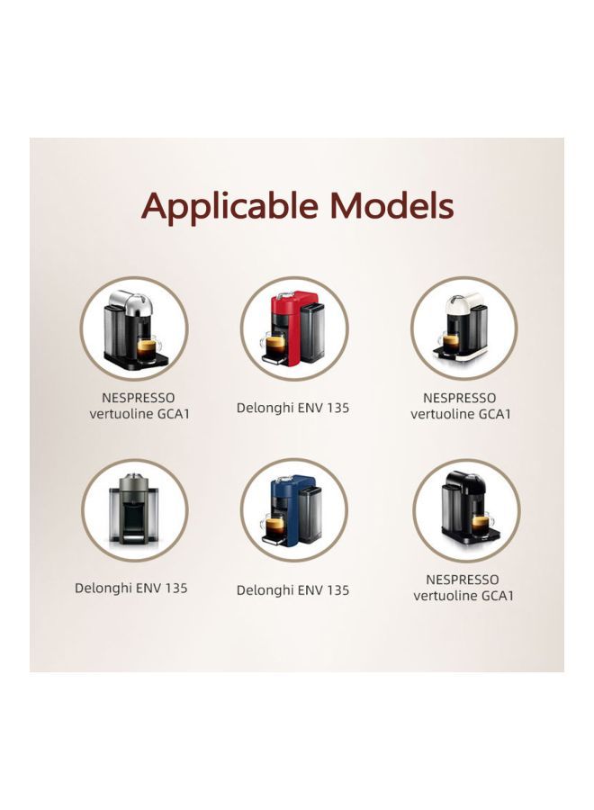 نيبمينينت كوب فلتر لكبسولة القهوة قابل للملء مصنوع من الإستانلس ستيل فضي - Image 4