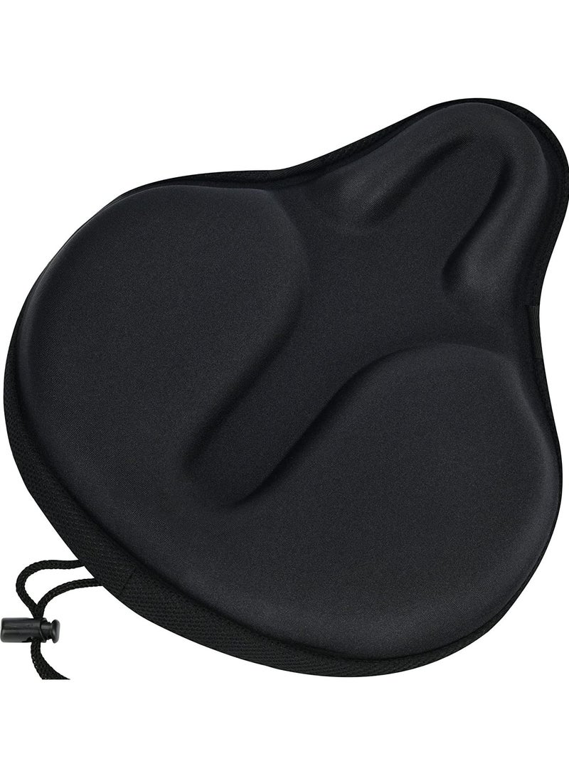 CMGTYYD Bike Seat Cover - Exercise Bike Seat Cushion Cover, Wide Foam and Extra Soft Gel Padded Bike Seat Cover for Women and Men, Bicycle Saddle Cover for Spin, Stationary, Cruiser Bikes - Image 1
