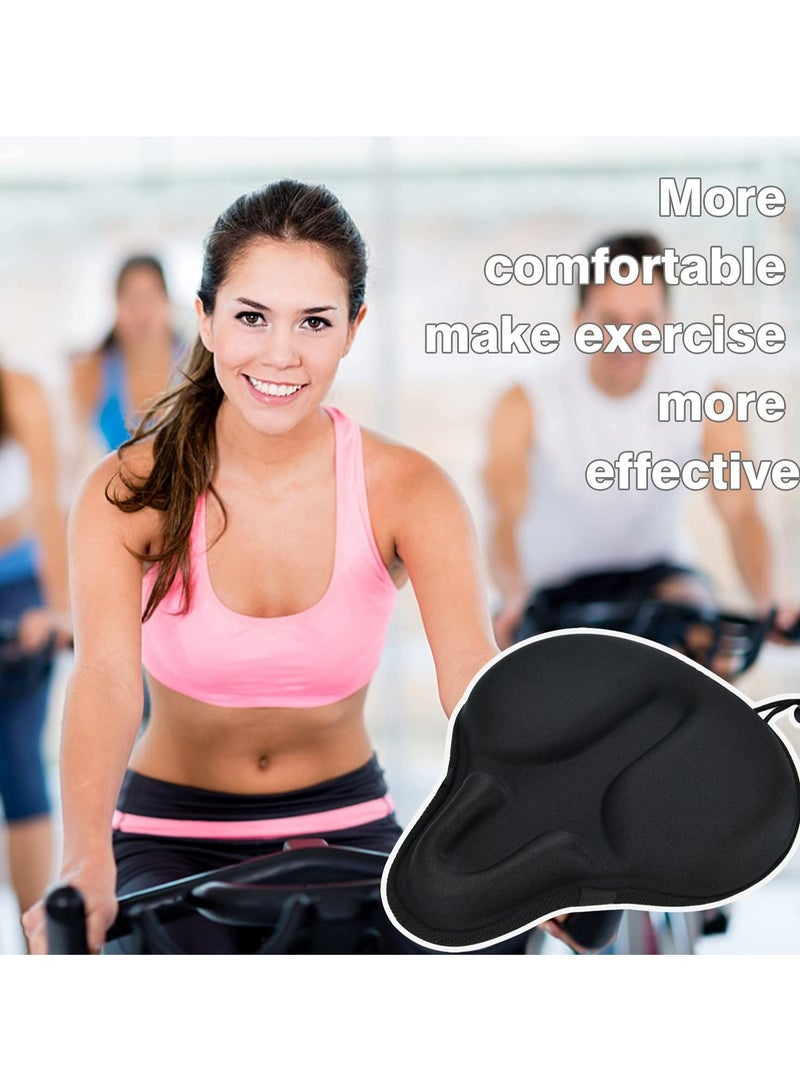 CMGTYYD Bike Seat Cover - Exercise Bike Seat Cushion Cover, Wide Foam and Extra Soft Gel Padded Bike Seat Cover for Women and Men, Bicycle Saddle Cover for Spin, Stationary, Cruiser Bikes - Image 5