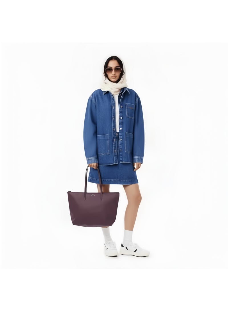 Lacoste Women's L12.12 Concept Fashion Versatile Large Capacity Zipper Handbag Single Shoulder Bag Tote Bag Camera Bag Large - Image 2