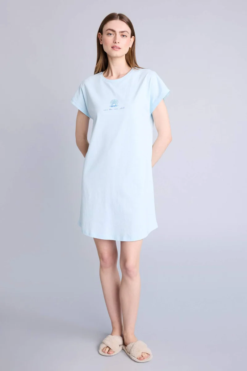 ديفاكتو Regular Fit Crew Neck Knitted Dress