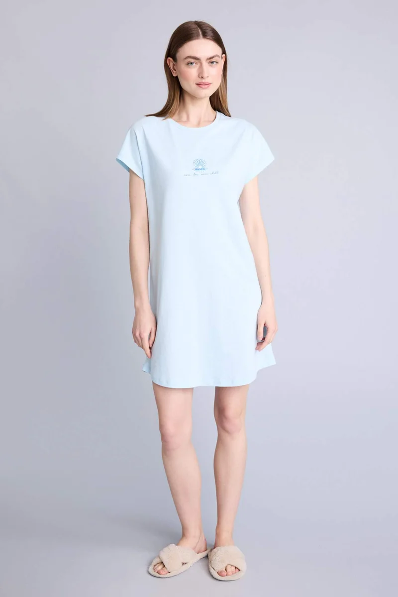 ديفاكتو Regular Fit Crew Neck Knitted Dress