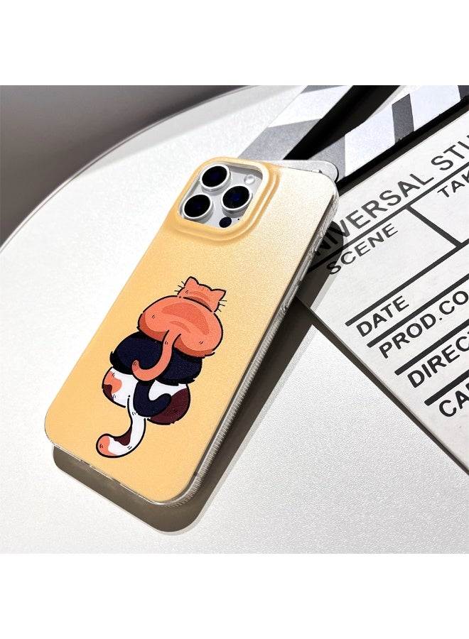 NIBEMINENT Cute Cats Are Stacked With Fun Protective TPU Case Cover For iPhone 16 Pro Clear - Image 2