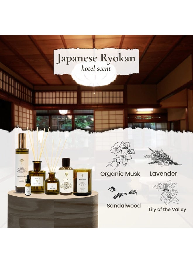 PRISTINE Japanese Ryokan/Inspired by Shang Hotel Reed Diffuser for Home | Fresh Lavender, Moroccan Amber Reed Diffuser Set, Oil Diffuser & Reed Diffuser | Home & Office Decor | Fragrance Gift - Image 3