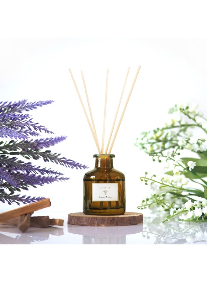 PRISTINE Japanese Ryokan/Inspired by Shang Hotel Reed Diffuser for Home | Fresh Lavender, Moroccan Amber Reed Diffuser Set, Oil Diffuser & Reed Diffuser | Home & Office Decor | Fragrance Gift - Image 1