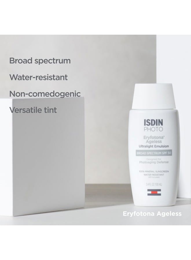 ISDIN Eryfotona Ageless Sunscreen Zinc Oxide and 100% Mineral Tinted Sunscreen SPF 50+, 3.4 Fl Oz - Image 5