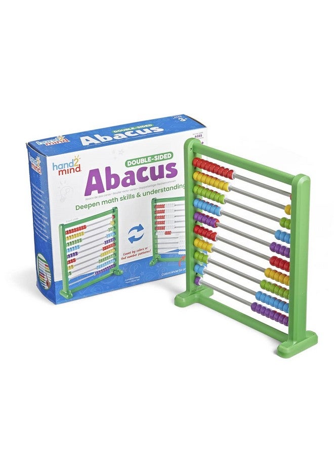 hand2mind Hand2Mind Double Sided Plastic 100 Bead Abacus, Abacus for Kids Math, Kindergarten Math Manipulatives, Counting Rack, Educational Toys for Elementary Kids (Set of 1) - Image 1