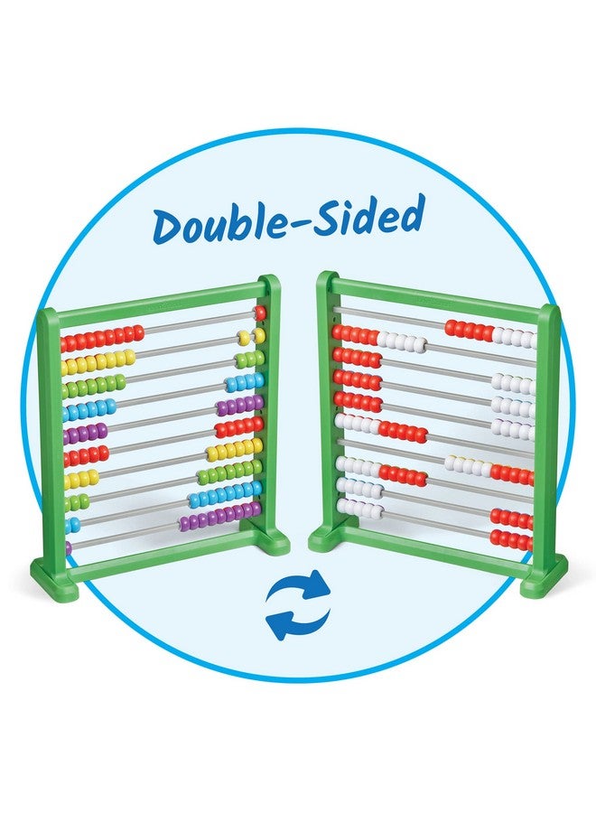 hand2mind Hand2Mind Double Sided Plastic 100 Bead Abacus, Abacus for Kids Math, Kindergarten Math Manipulatives, Counting Rack, Educational Toys for Elementary Kids (Set of 1) - Image 2