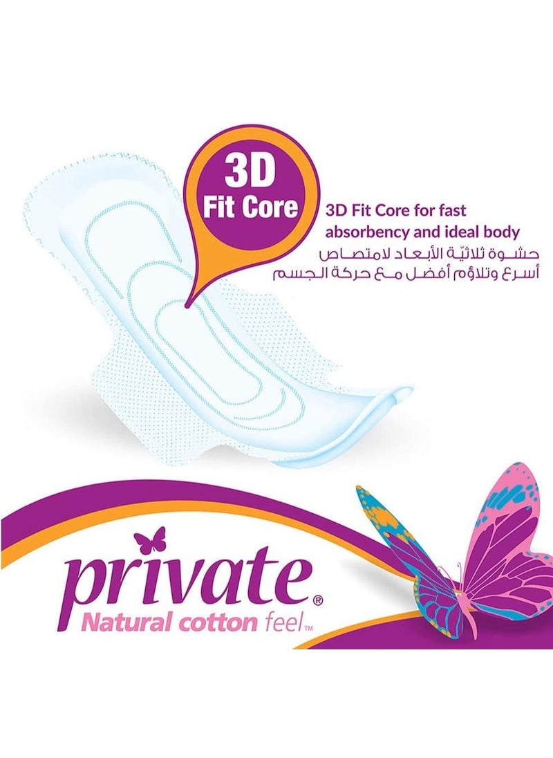 Private 30 Pcs Normal with Wings Feminine Pads - Image 2