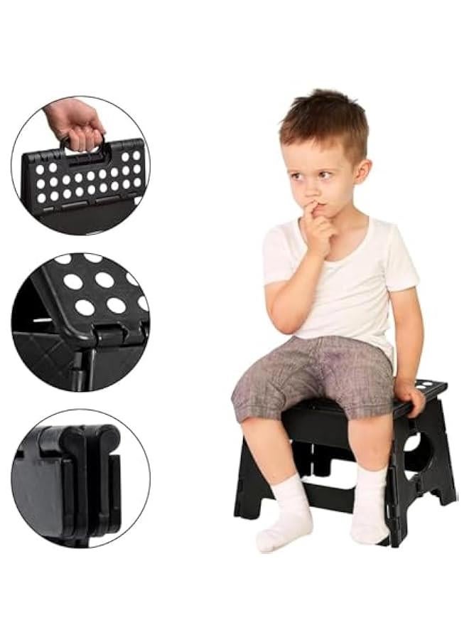 تراسل مقعد درج قابل للطي من تراسل، مضاد للانزلاق، قوي لدعم البالغين وامن بما فيه الكفاية للاطفال، يفتح بسهولة بقلب واحد، للمطبخ والحمام وغرفة النوم والاطفال والبالغين (22 سم) - Image 2