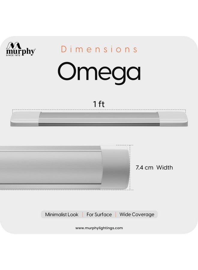 Murphy Omega 10W LED Tube Light | Ultra-Slim 1ft Aluminium Batten | Soft Cool White Glow (Pack of 1) - Image 4