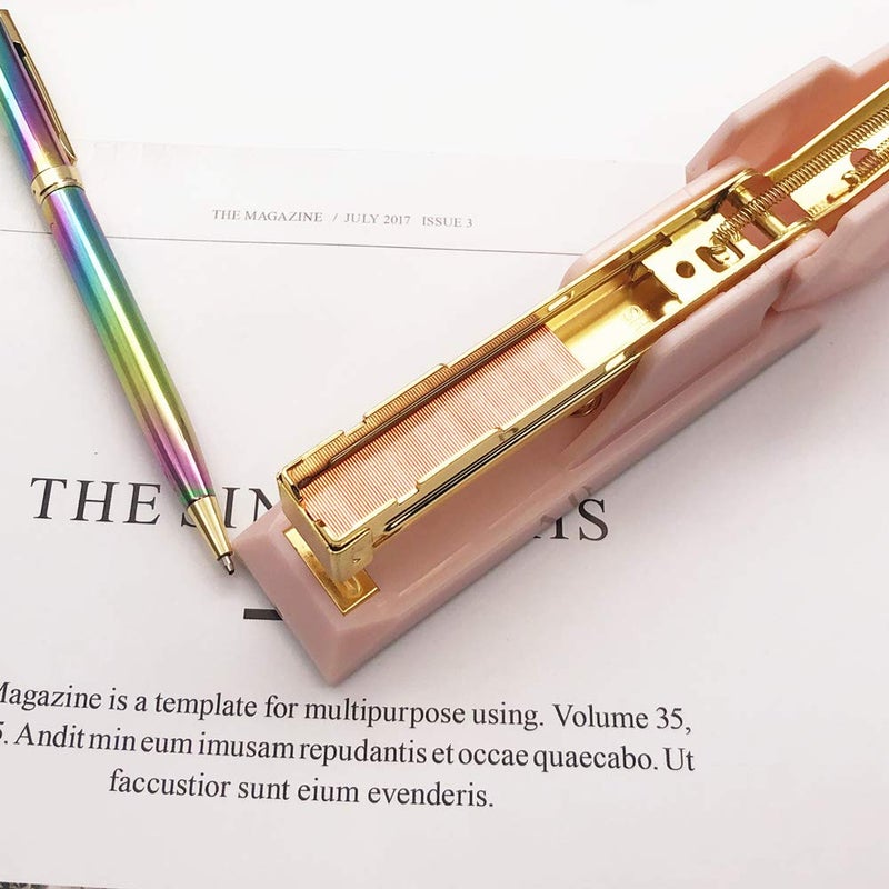 MEI YI TIAN Rose Gold Staples 26/6 Standard Stapler Refill Rosegold 12mm Width #12 Staples 1000/Box, 6 Boxes 6000 Count per Pack (Rose Gold) - Image 3