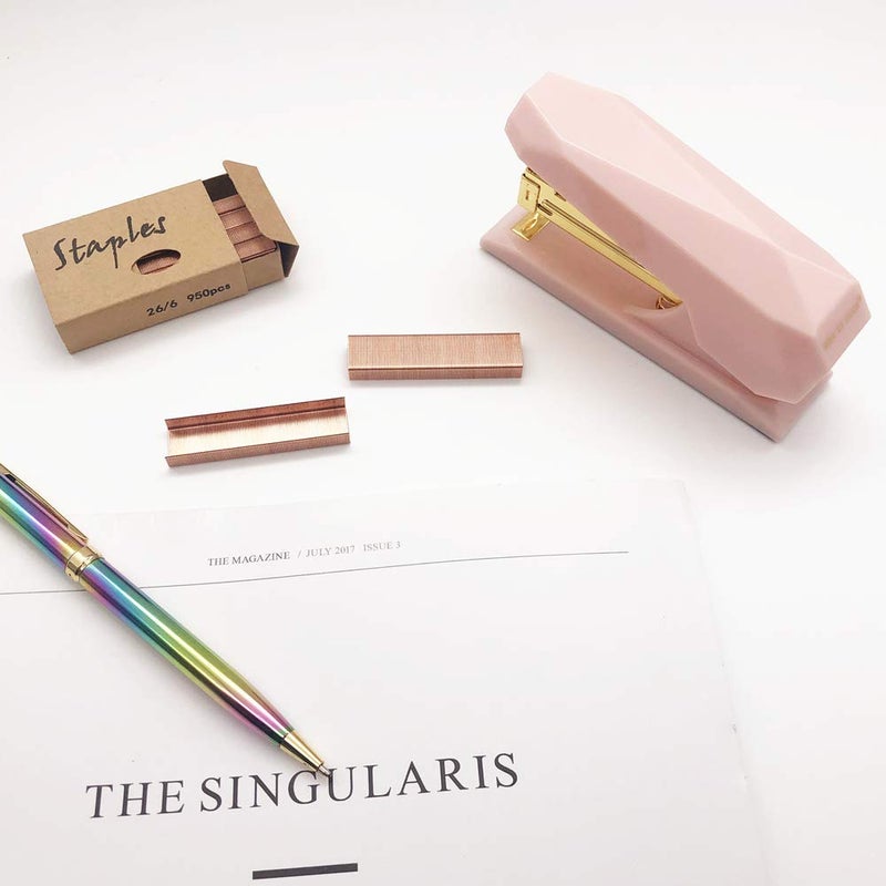 MEI YI TIAN Rose Gold Staples 26/6 Standard Stapler Refill Rosegold 12mm Width #12 Staples 1000/Box, 6 Boxes 6000 Count per Pack (Rose Gold) - Image 5