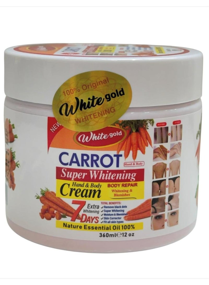 Carrot Super Whitening Cream Body Repar 360 ml