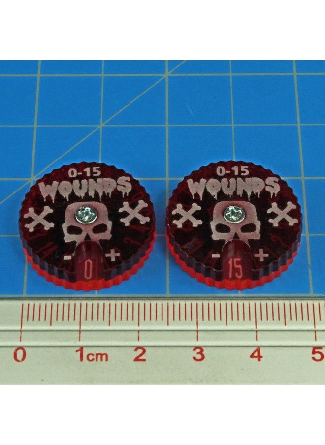 LITKO - Wound Dials Numbered 015 Fluorescent Pink & Translucent Red (2) - Image 1