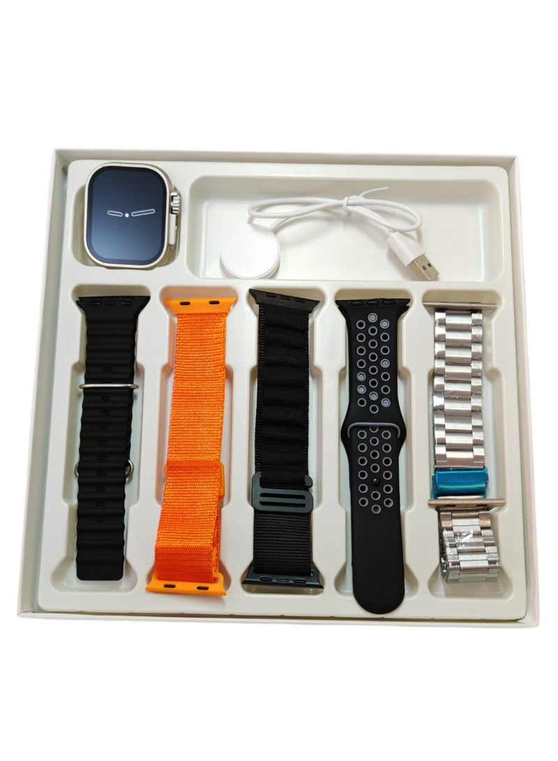 Smart Watch Ultra  With Health Fitness Tracker Sport Watch  Supports 7 addition Wrist Strap 49MM-Multicolour - Image 1