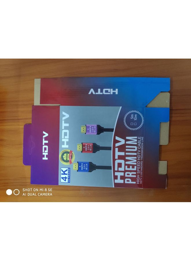 2.0 Version 4K HD HDMI Line 4K Notebook Connected To TV Monitor HD Line-Color:Copper Clad Steel With Color Box-Line Length:5 M - Image 1