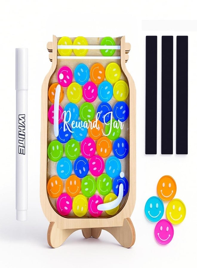 Musemory Magnetic Reward Jar, Personalized Smiley Tokens Reward Jar for Kids, DIY, Reward Jar, Classroom Management Tool, Reward Jars for Kids Magnetic, Back to School Gift for Kids - Image 2