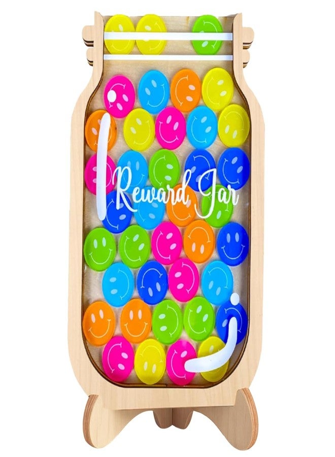 Musemory Magnetic Reward Jar, Personalized Smiley Tokens Reward Jar for Kids, DIY, Reward Jar, Classroom Management Tool, Reward Jars for Kids Magnetic, Back to School Gift for Kids - Image 1