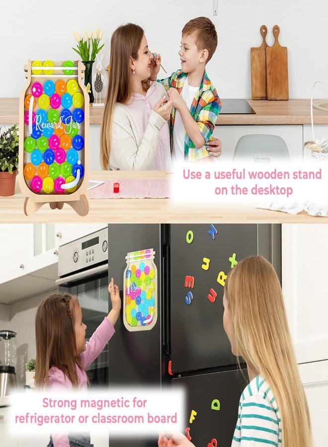 Musemory Magnetic Reward Jar, Personalized Smiley Tokens Reward Jar for Kids, DIY, Reward Jar, Classroom Management Tool, Reward Jars for Kids Magnetic, Back to School Gift for Kids - Image 5