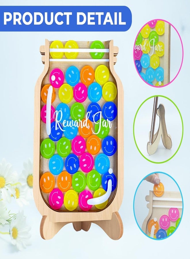 Musemory Magnetic Reward Jar, Personalized Smiley Tokens Reward Jar for Kids, DIY, Reward Jar, Classroom Management Tool, Reward Jars for Kids Magnetic, Back to School Gift for Kids - Image 3