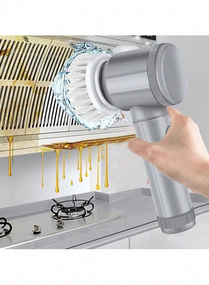Wireless Electric Spin Scrubber – Handheld Multi-Surface Cleaning Brush with 6 Replaceable Heads for Bathroom, Kitchen, Tiles, Windows, Floors & Car – USB Rechargeable, Durable Battery, Powerful Rotation – Ideal Gift for Christmas, Halloween, Valentine's Day & More - Image 3