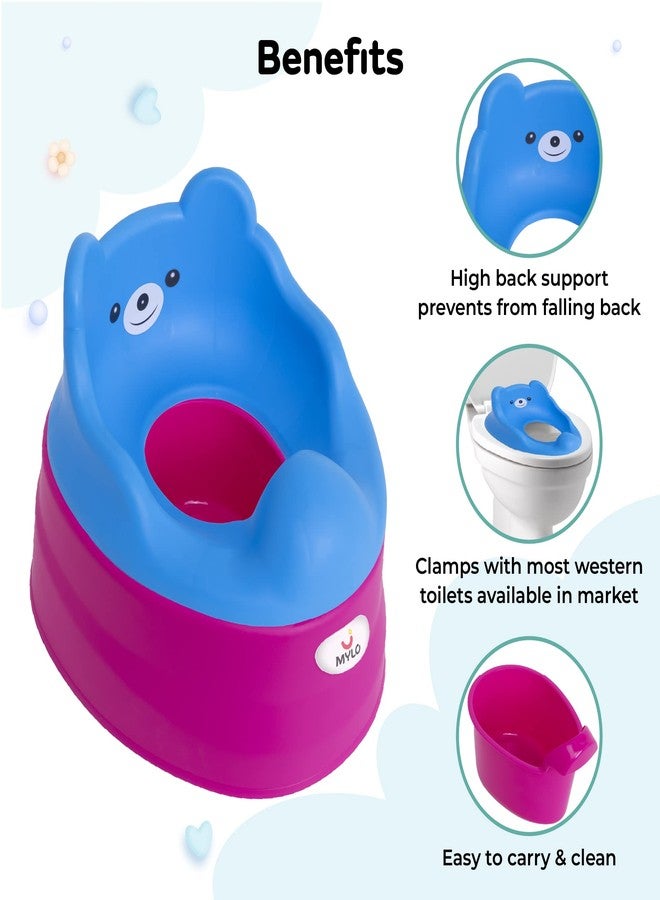 Mylo Essentials Mylo 2-in-1 Potty Training Seat for 6 Months+ Child with Detachable Potty Bowl and Adaptable Potty Seat (Blue & Purple) - Image 2