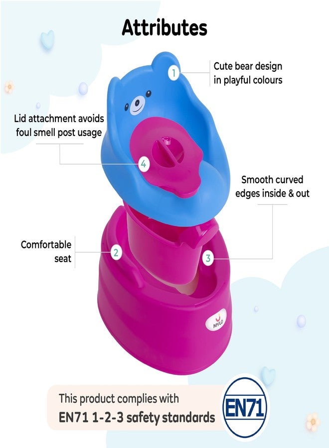 Mylo Essentials Mylo 2-in-1 Potty Training Seat for 6 Months+ Child with Detachable Potty Bowl and Adaptable Potty Seat (Blue & Purple) - Image 4