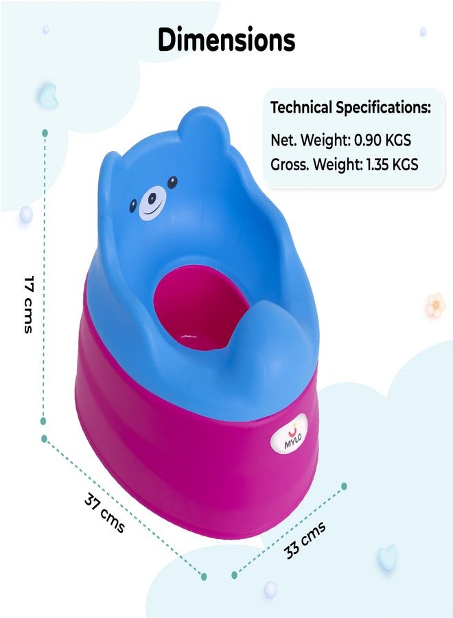 Mylo Essentials Mylo 2-in-1 Potty Training Seat for 6 Months+ Child with Detachable Potty Bowl and Adaptable Potty Seat (Blue & Purple) - Image 3