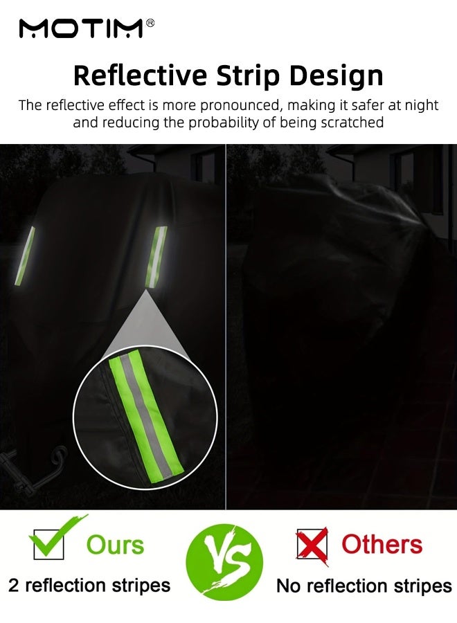 Motim Motorcycle Cover XXL, Waterproof Durable Tear Resistant Motorbike Scooter Mopeds Cover All Season Protection from Snow Dust UV with Large Locking Hole Storage Bag for Honda, Yamaha, Suzuki, Harley - Image 4