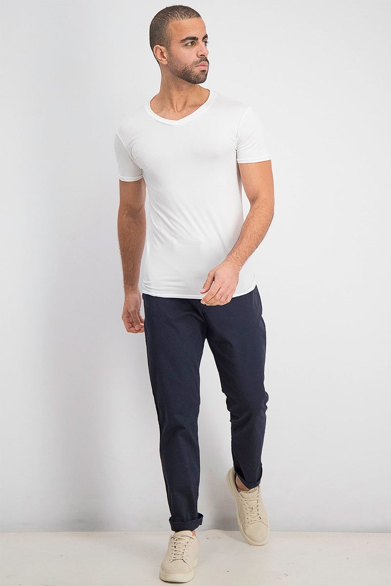 GAP Men Essential Khaki Skinny Pants, Navy - Image 4