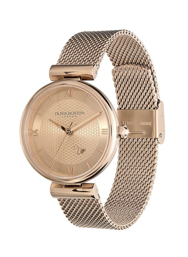 OLIVIA BURTON Round Analog Women'S Ionic Plated Carnation Gold Steel Case  Watch - Image 1