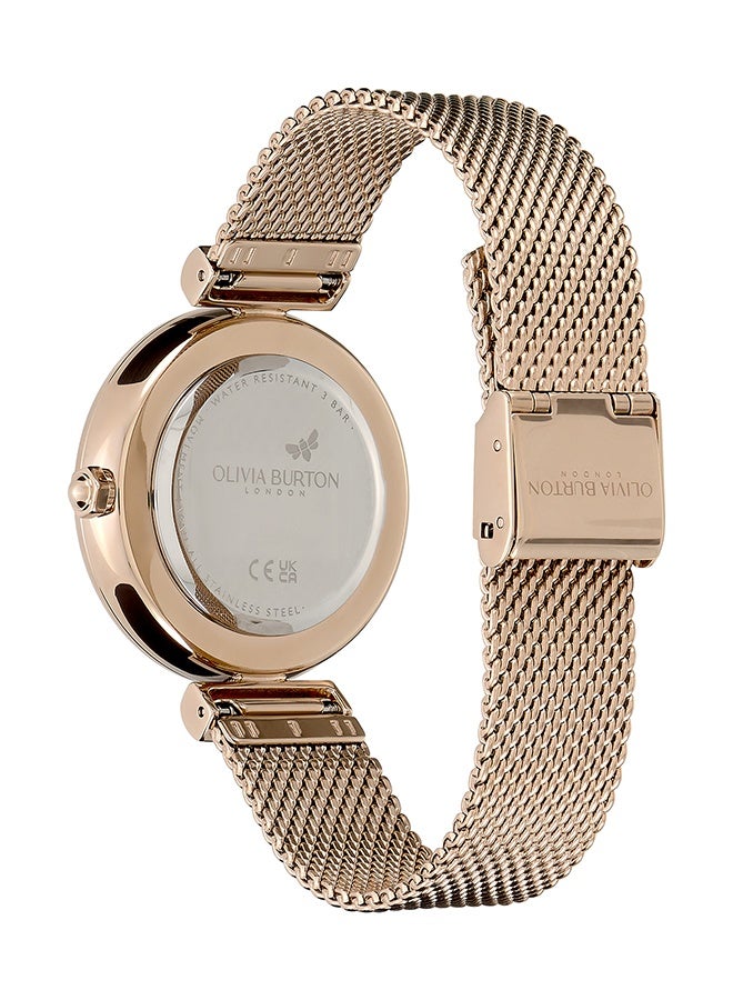 OLIVIA BURTON Round Analog Women'S Ionic Plated Carnation Gold Steel Case  Watch - Image 2