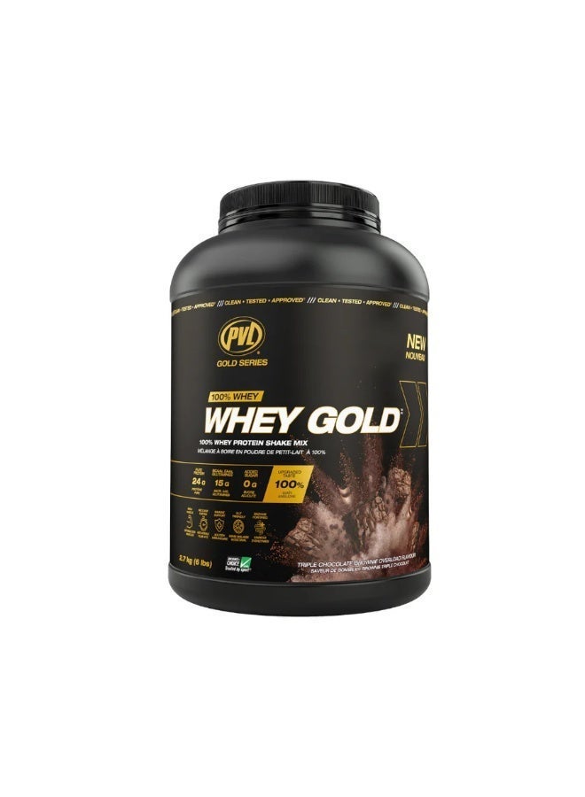 PVL Gold Series Whey Gold Protein Powder Triple Chocolate Brownie Overloaded (5 Lbs) 2.7 kg - Image 2