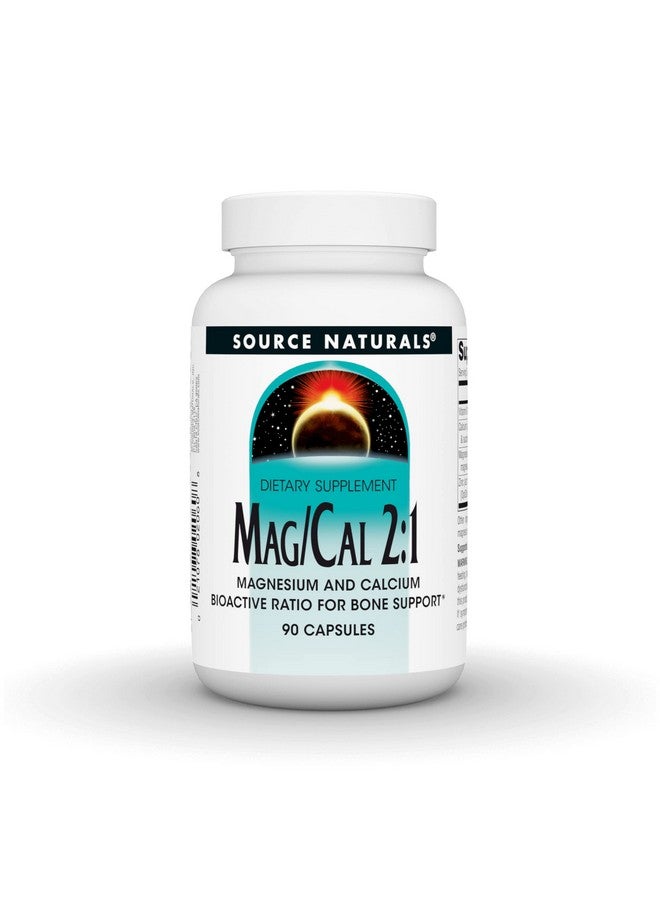 Source Naturals Mag/Cal 2:1, Magnesium and Calcium Supplement - 90 Capsules - Image 1