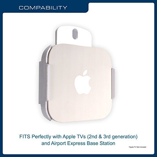 QualGear QG-AM-017-W Mount for Apple TV/AirPort Express Base Station (For 2nd & 3rd Generation Apple TVs) White - Image 4
