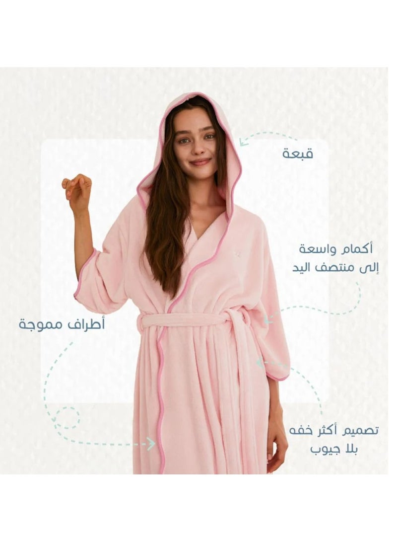Reefi bathrobe Pink - Image 2
