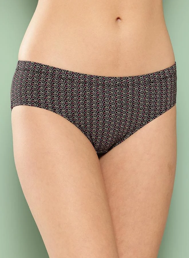 Leading Lady Pack of 3 - Printed Assorted Cotton Hipster Briefs