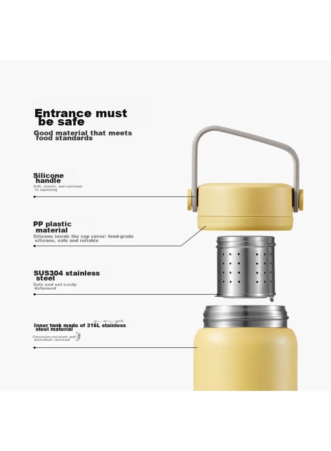 Buydeem Tea Infuser Thermos Cup, Tea-water Separation 316l Stainless Steel Water Bottle, Stylish Outdoor Portable Cup For Men And Women, Holiday Gift - Image 5