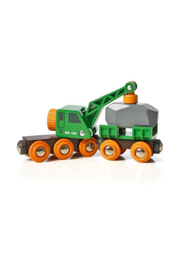 Brio مجموعة عربة الرافعة الذكية BRIO World 33698 - مجموعة قطار خشبي مكونة من 4 قطع للأطفال | لعب خيالي | التوافق مع مجموعات أخرى | خشب معتمد من FSC - Image 4