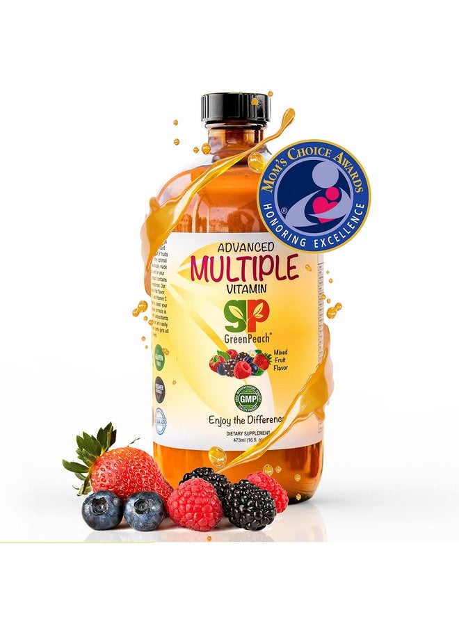 GreenPeach Multivitamin for Kids Vitamin supplements - 31 Vegan Minerals & Multi Vitamins for kids | 20 Fruit & Veggie Extracts, No Sugar, Chemicals, Gluten, Artificial Flavor | Daily Childrens Vitamins 16oz - Image 1