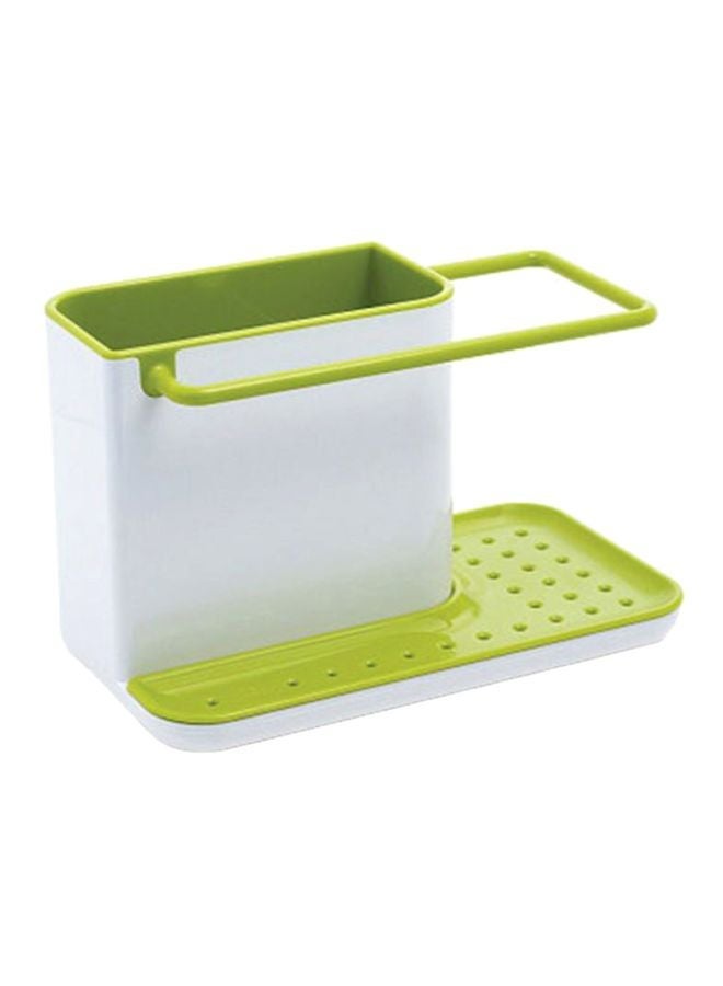 NIBEMINENT Plastic Drain Storage Rack White/Green