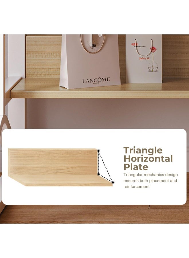 Alissa Modern Computer Desk with 3 Shelves – Space-Saving 120×60×147 cm Wood & Metal Table for Home Office, Study & Gaming - Image 5