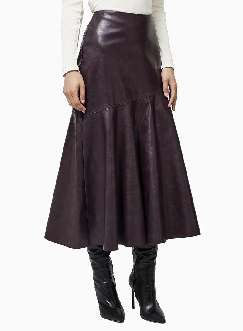 French Connection Kayleigh Fluted Midi Skirt